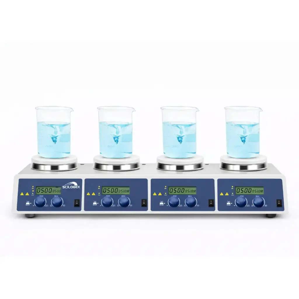 SCILOGEX SCI340-4 Digital Hotplate-Stirrer 4-Channel, Ceramic